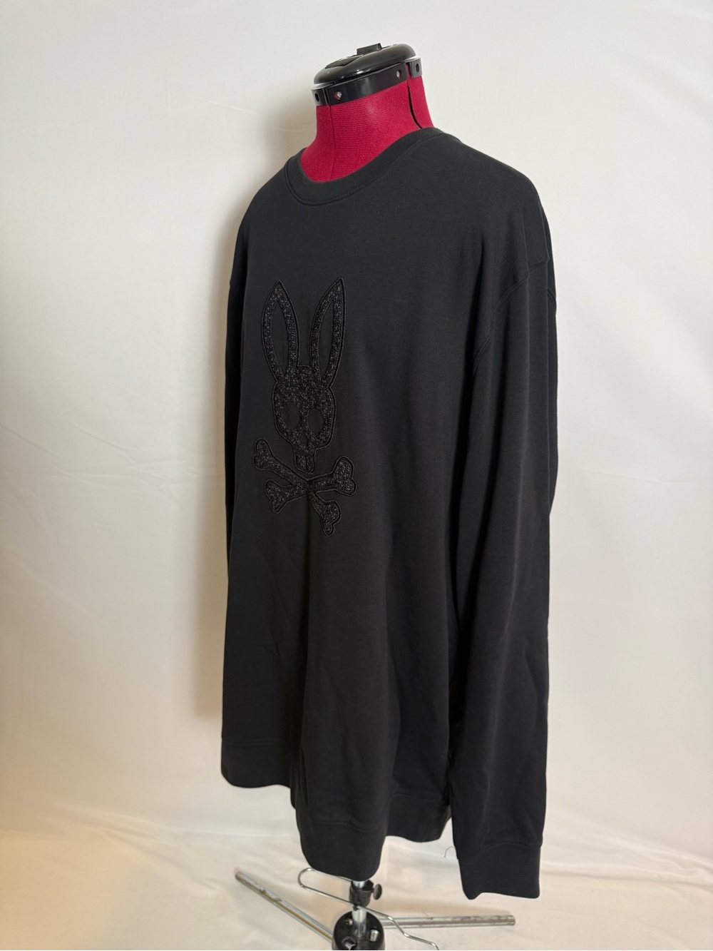 NWT Psycho Bunny Gabin Textured Crew Men's 3XL Black Textured Embroidery - Picture 9 of 12
